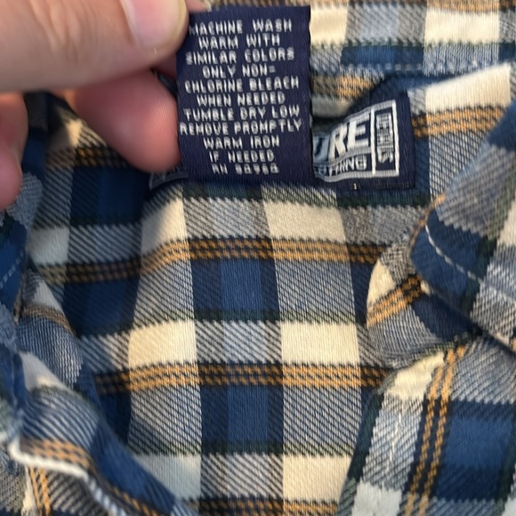 Structure men’s blue and white long sleeve button down flannel shirt size small - Picture 10 of 10
